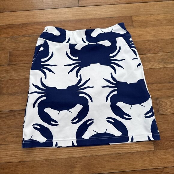 Sydney Elizabeth Pants - Sydney Elizabeth Women's Golf Skort Pockets White/Blue Size 2